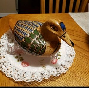 Handmade MEXICAN POTTERY Duck Figurine